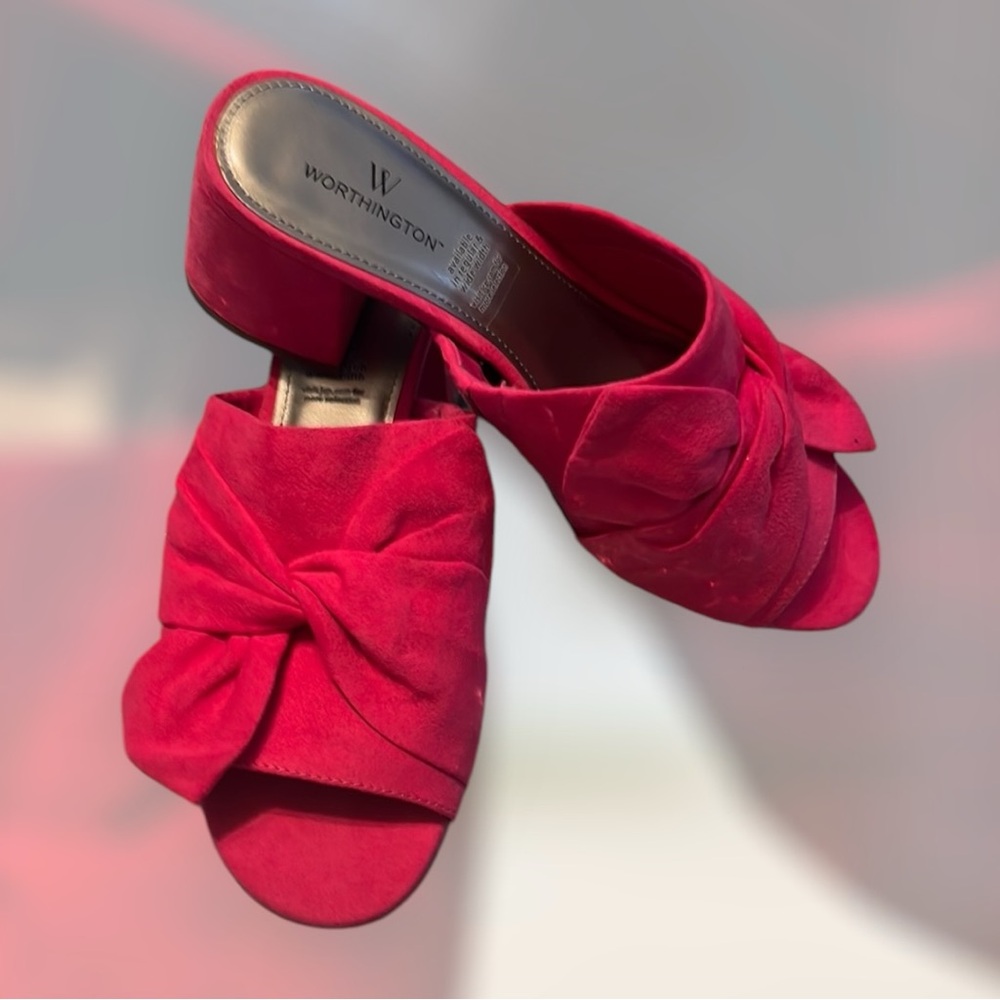 Pink slide in mule sandals